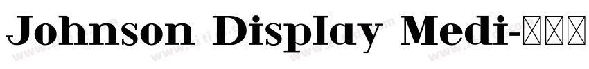 Johnson Display Medi字体转换